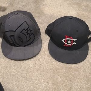 2 Mens 59Fifty DC Shoe Co Hats size 7 3/8